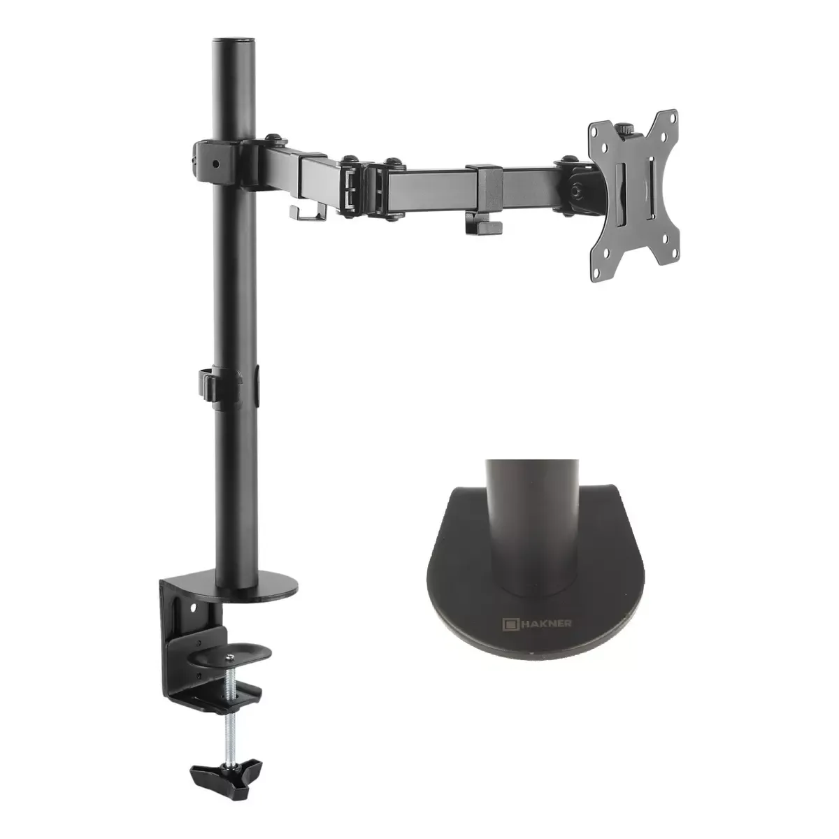 Uchwyt biurkowy do monitora 13-32 cali podwójny Gekko czarny Hakner