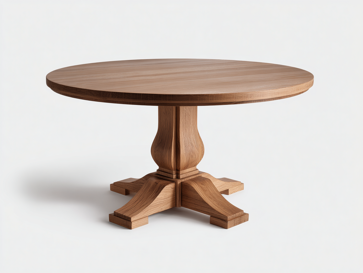 Mesas de jardín madera maciza redonda 120x120x75 cm marrón estilo clásico para terraza y jardín-Denupbase