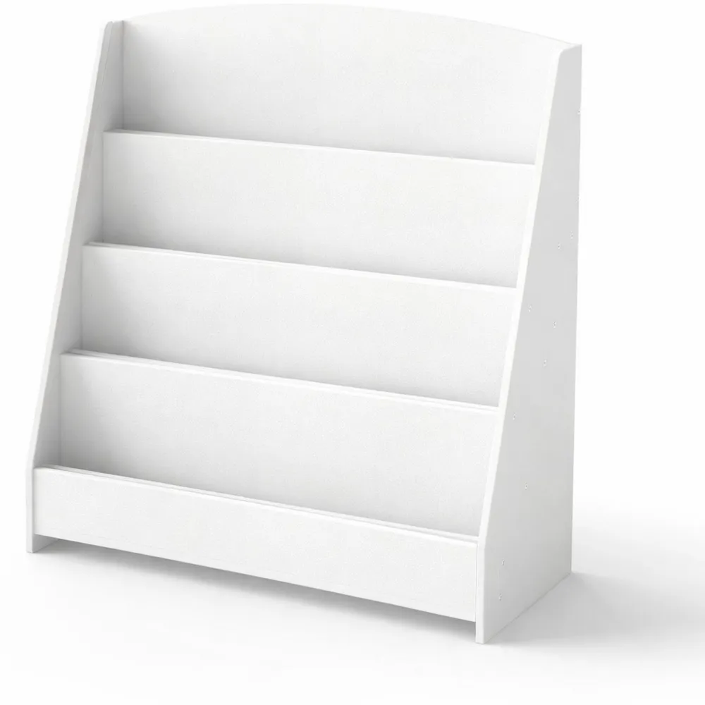 Holzbücherregal für Kinder mit 4 Ablagen, ideal für Kinderzimmer und Kindergärten, 80 x 30 x 88 cm, natur