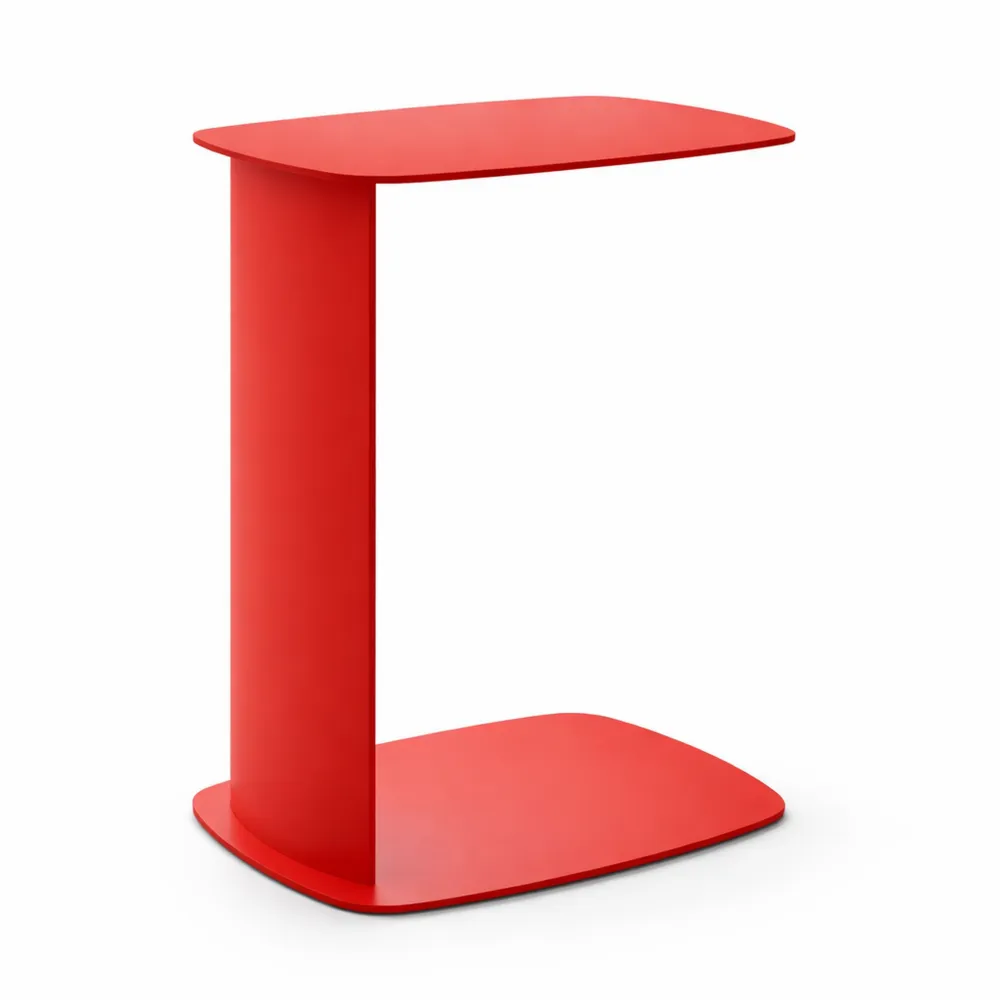 Moderner C-förmiger Beistelltisch aus Metall, wetterfest