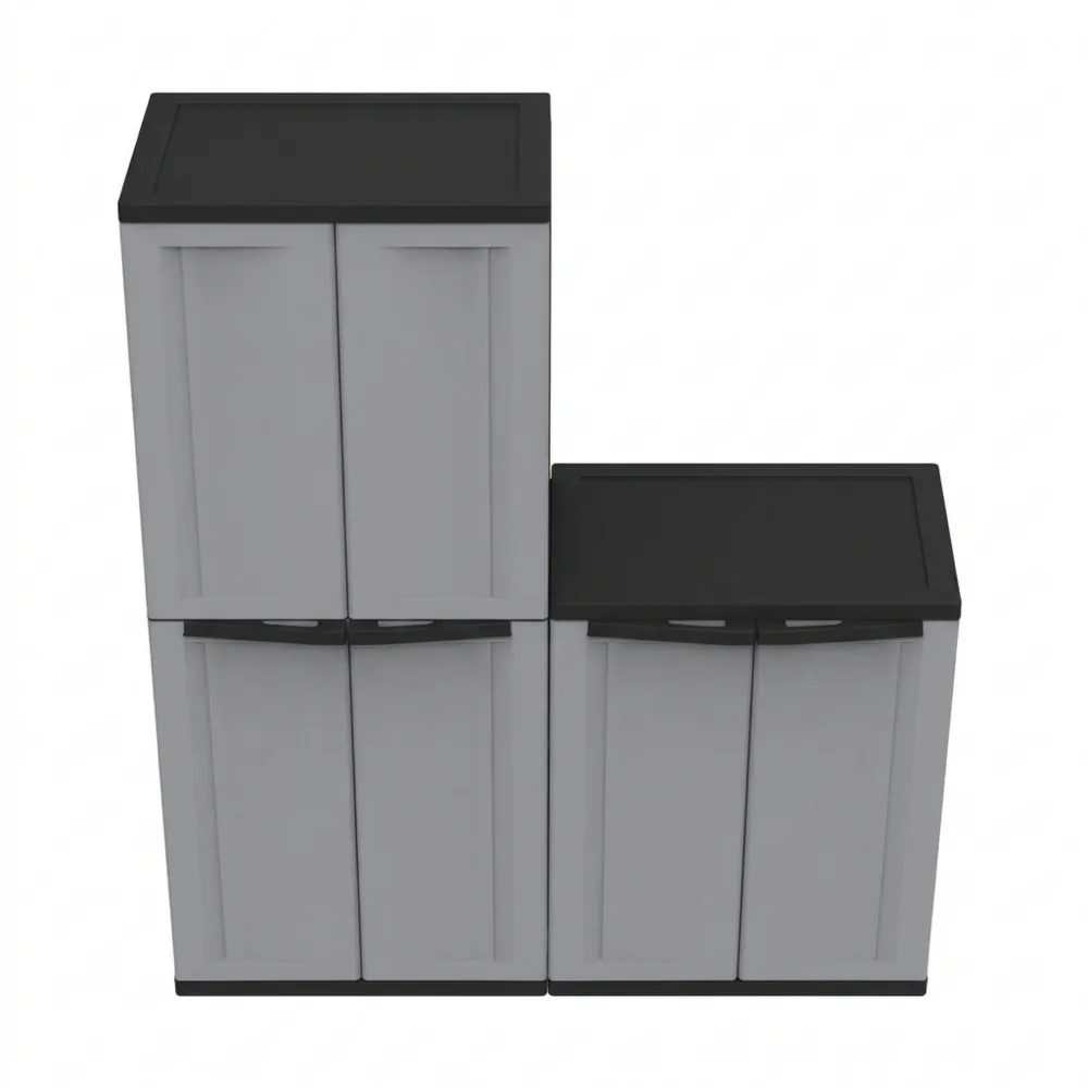 Kunststoffschränke im Doppelpack, höhenverstellbar und abschließbar