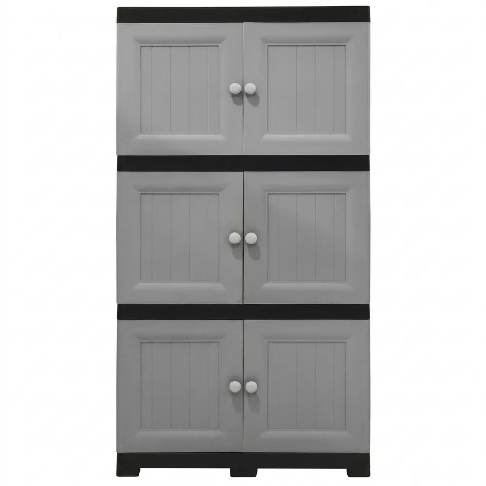 Vielseitiger Schrank mit einstellbaren Türen, 68x48x134cm, robuste Fächer 20kg, stilvolle Aufbewahrung