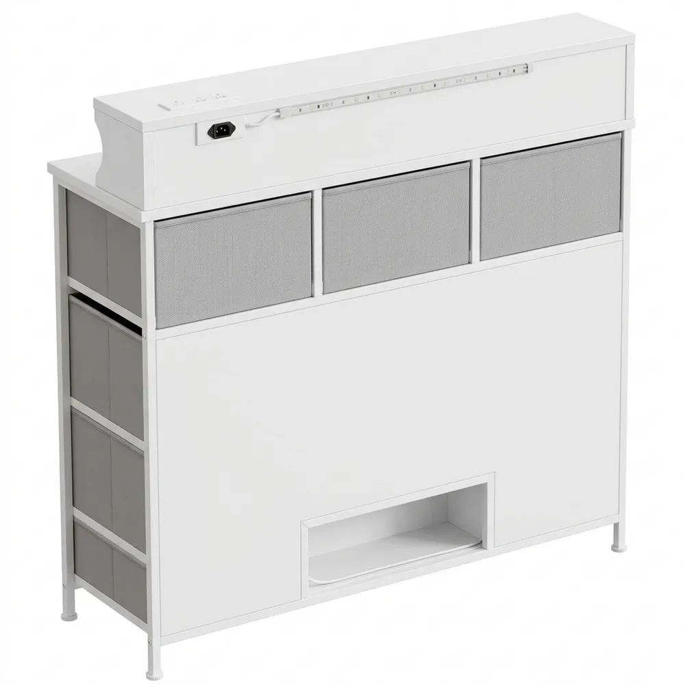 Kommode mit 9 Schubladen und LED-Beleuchtung, vielseitige Aufbewahrung für Wohn- und Schlafzimmer