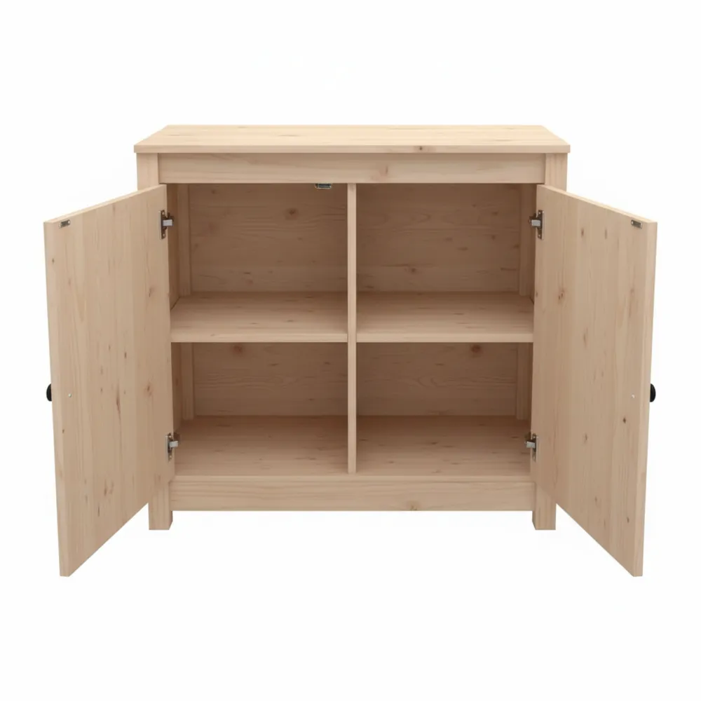 Kommode aus Kiefernholz mit Stauraum für Wohnzimmer oder Flur, 70x35x80 cm