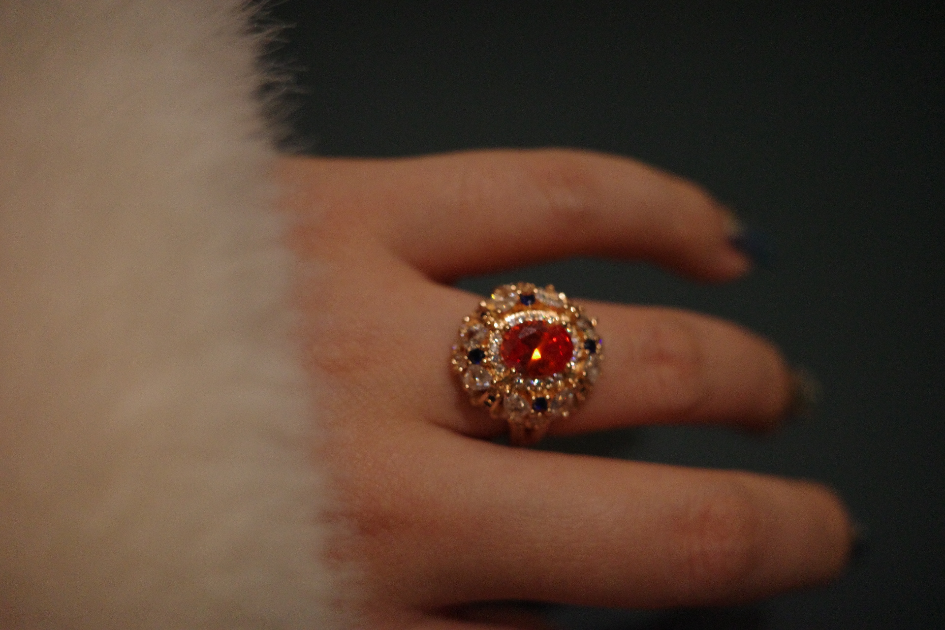 OR-YÉNA | The Martian Sovereign Ring – Crimson Ruby & Heavy-Duty Antique Gilded Engraving