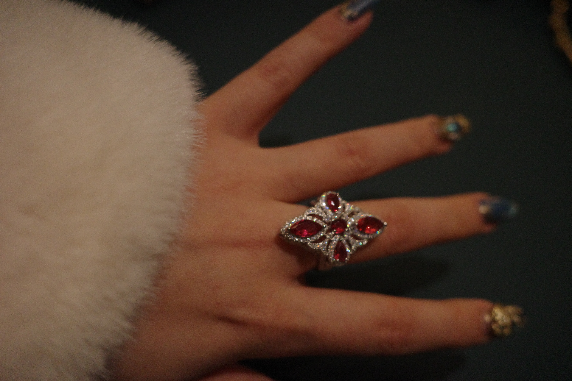 OR-YÉNA | The Mars Valour Ring – Pigeon Blood Lozenge Ruby & Gilded Neo-Gothic Band