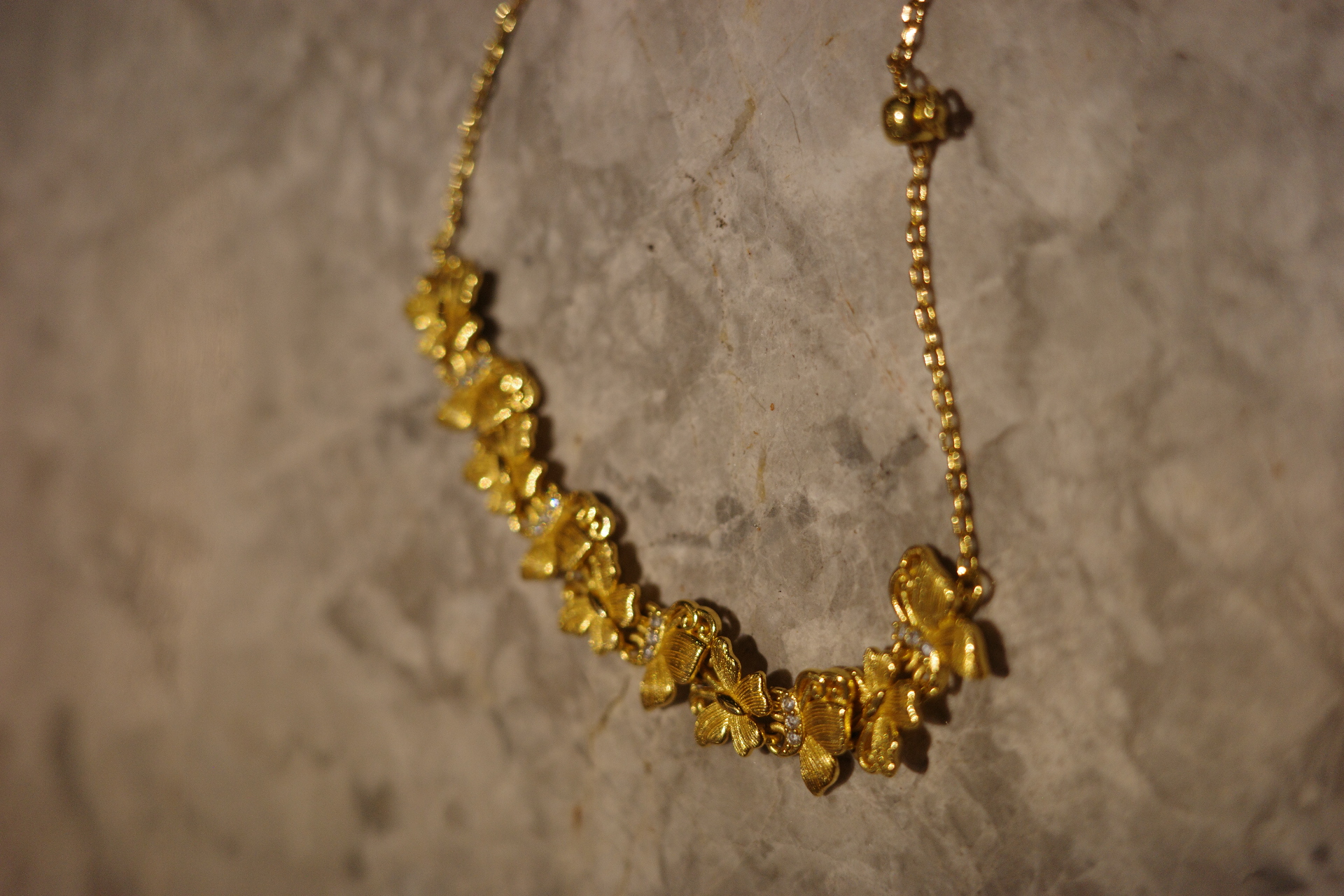 The Venus Butterfly🦋 Chain – Gilded Silk Finish & Adjustable Drawstring Bracelet