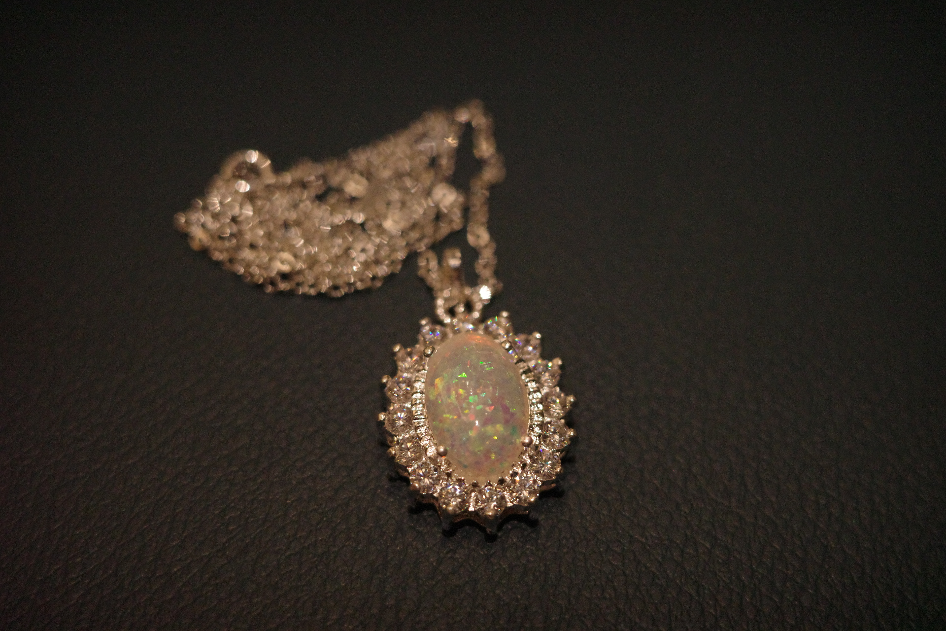 OR-YÉNA | The Solar Halo Necklace – Iridescent Moon-Opal & Vintage French Filigree