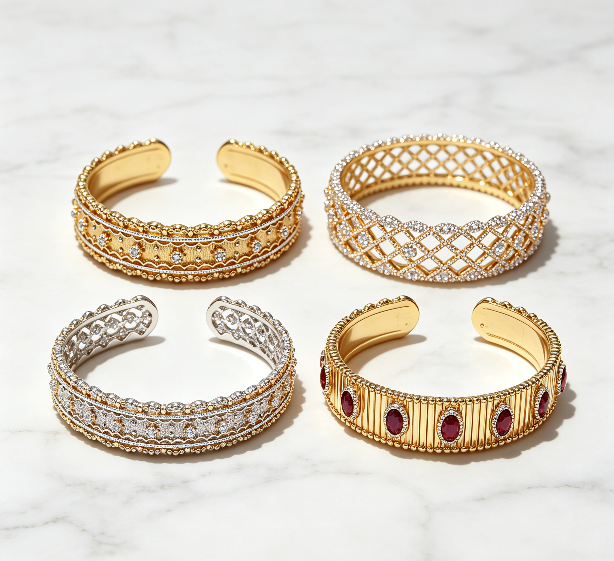 [Limited Offer] The Sovereign Duo – The Ultimate Saturnian Power Set: Masterpiece Openwork & Gilded Cuff Pair