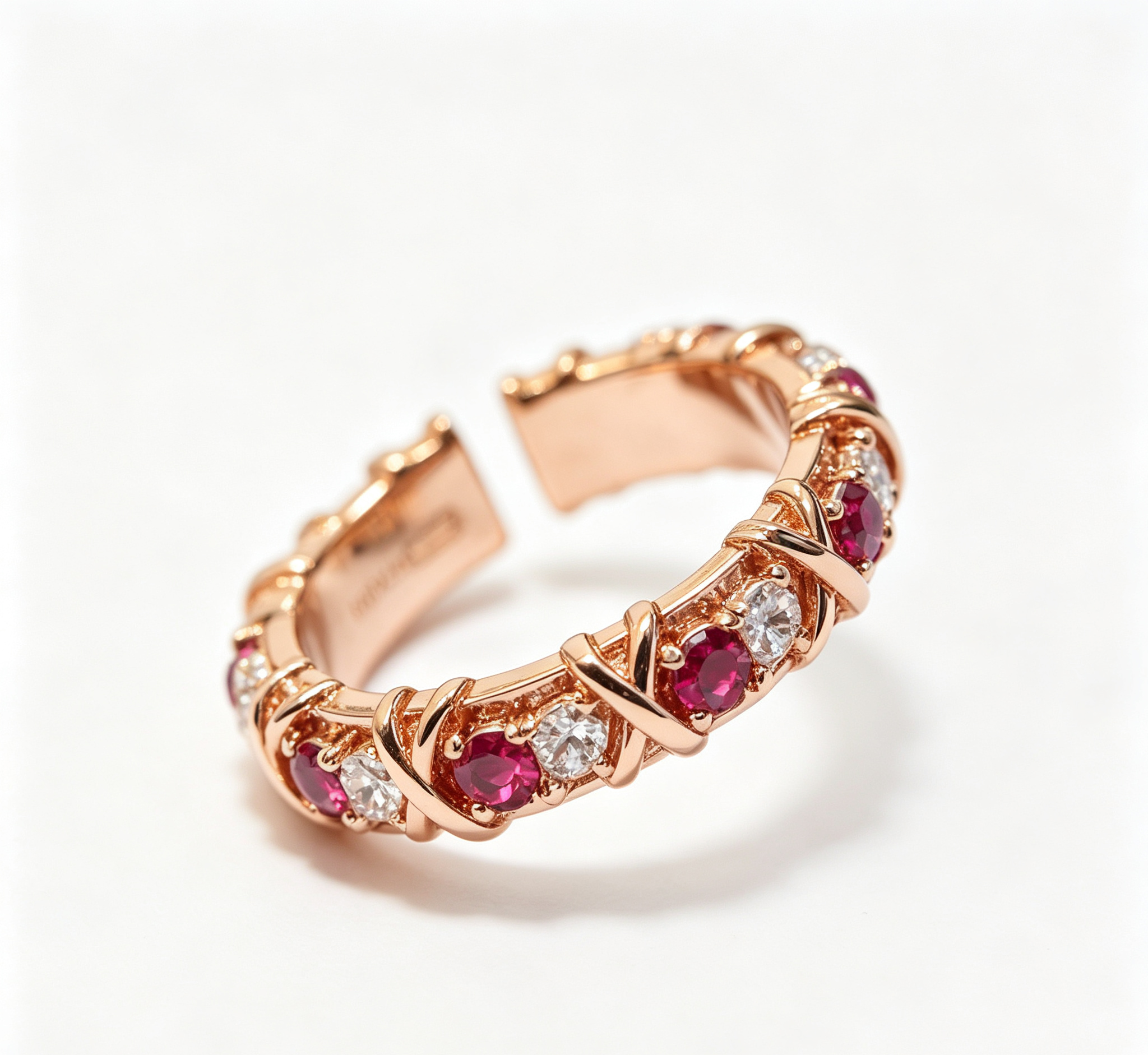 OR-YÉNA | The Mars Orbit Band – Continuous Pavé Starlight & Gilded Linear Ring
