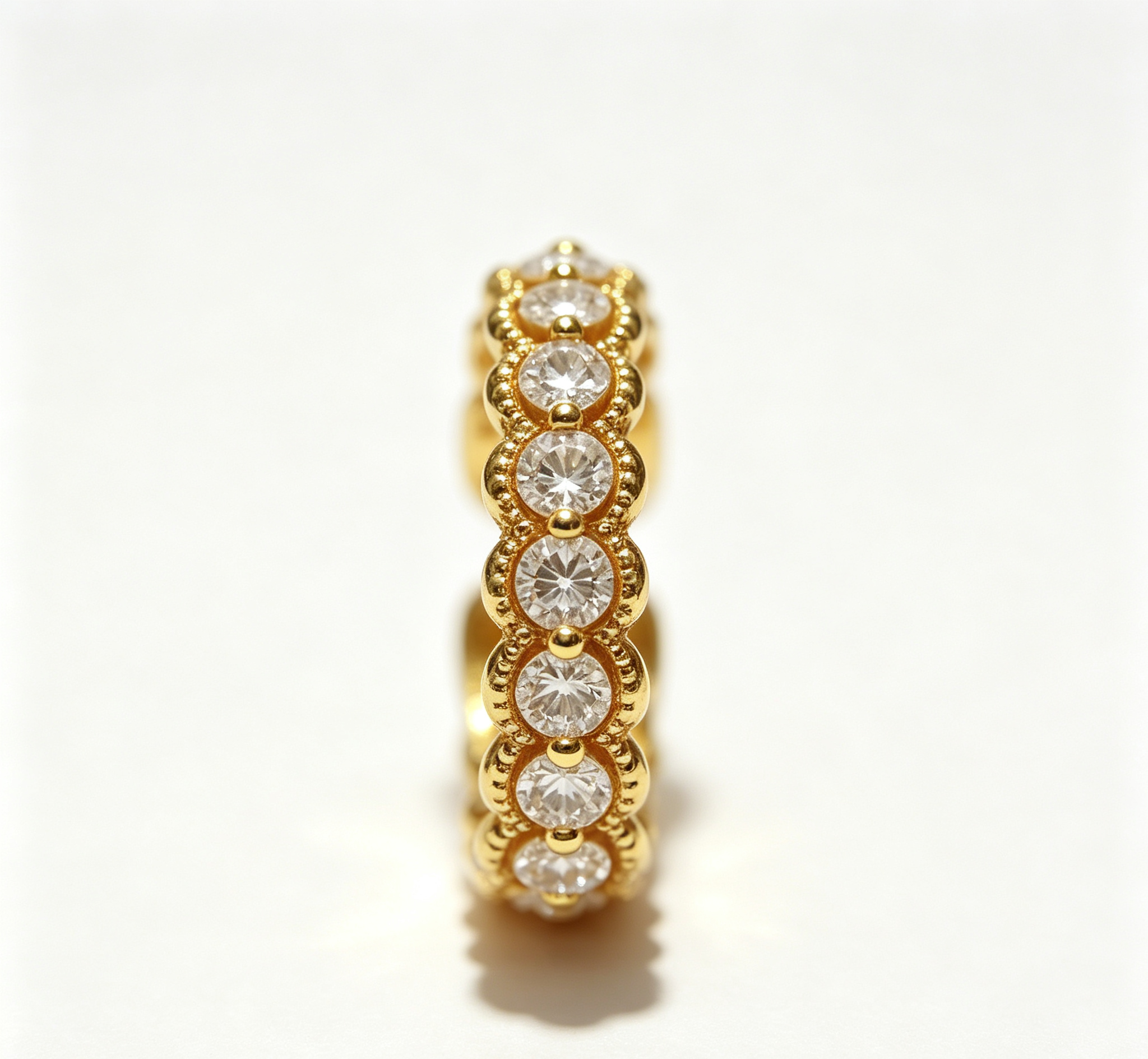 The Venus Lace Ring – Gilded Filigree & Constellation Zirconia Band