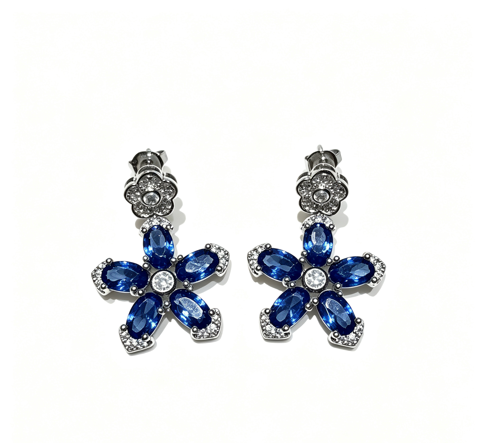 The Mercury Petite Bloom-Tanzanite Azure&Geometric Petals