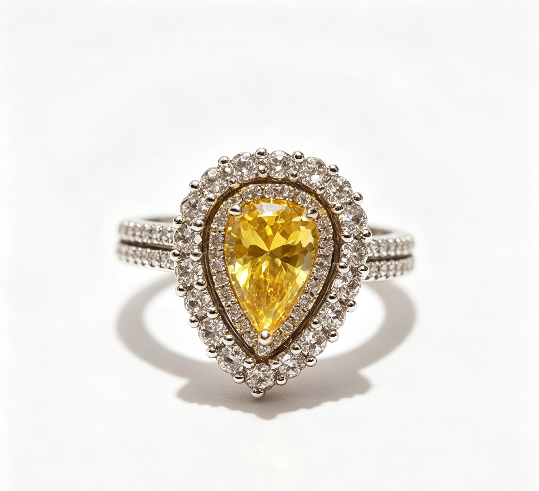 OR-YÉNA | The Solar Prime Ring – Radiant Canary Yellow Gem & Grand Pavé Lattice