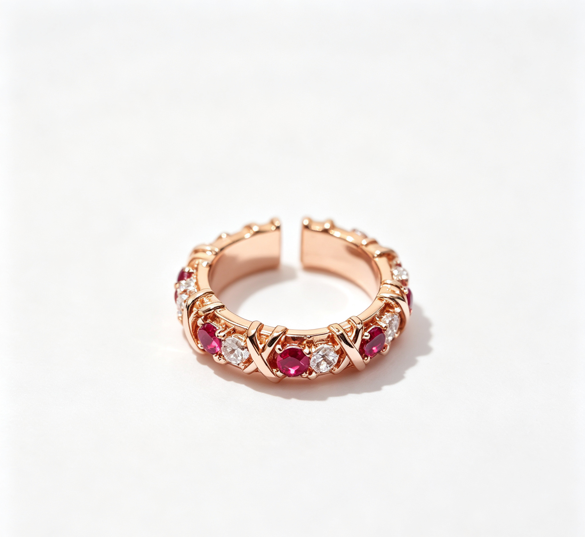 OR-YÉNA | The Mars Orbit Band – Continuous Pavé Starlight & Gilded Linear Ring