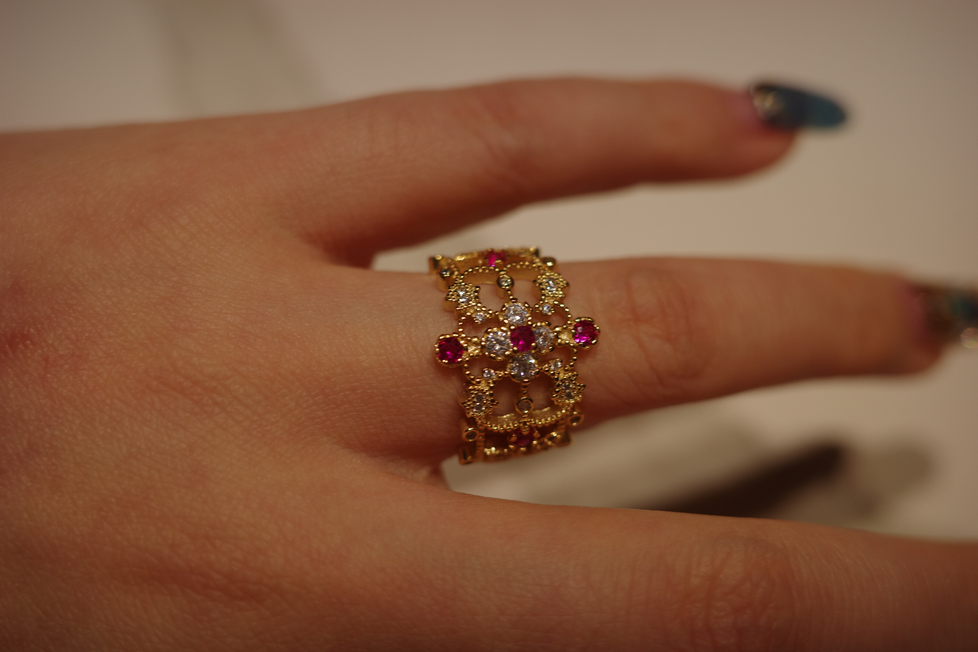 OR-YÉNA | The Mars Grand Finale – Architectural Crown Openwork & Full-Pavé Gilded Ring