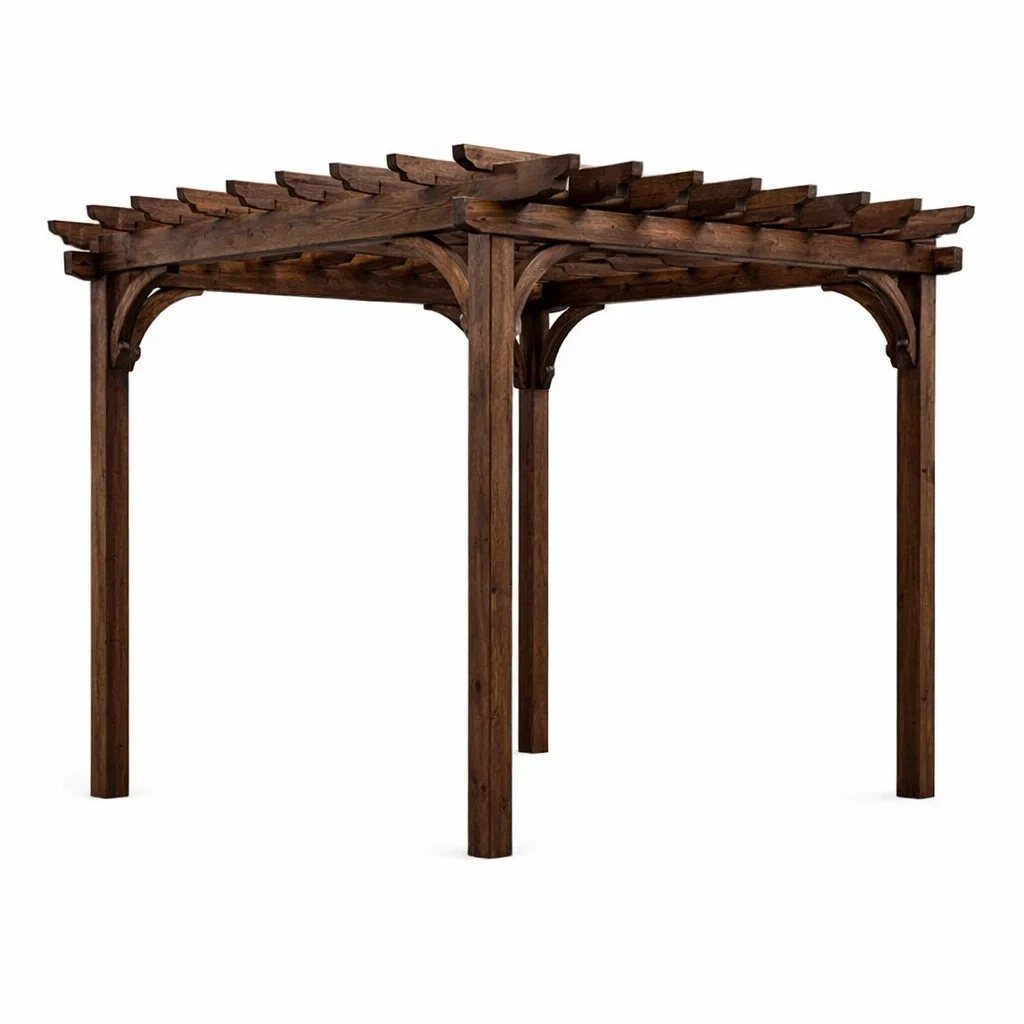 Pergola Holz Kiefernholz Dunkelbraun 300 x 300 x 230 cm