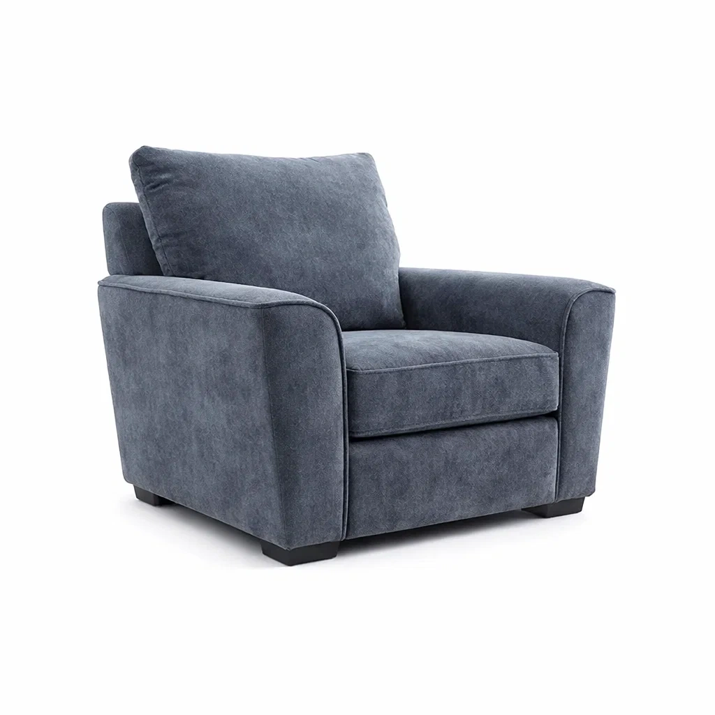 Sessel Stoff Blau 90 x 85 x 100 cm