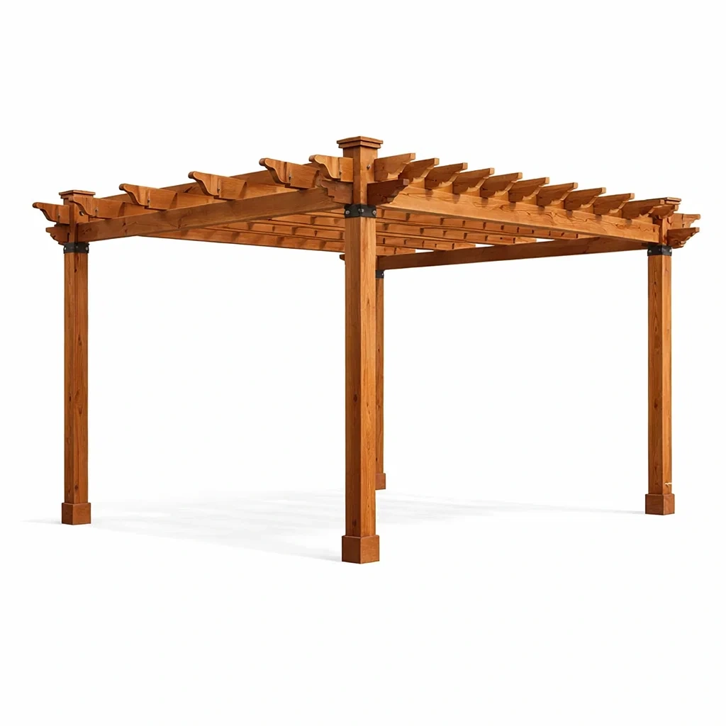 Pergola Lärchenholz Natur 400 x 400 x 250 cm