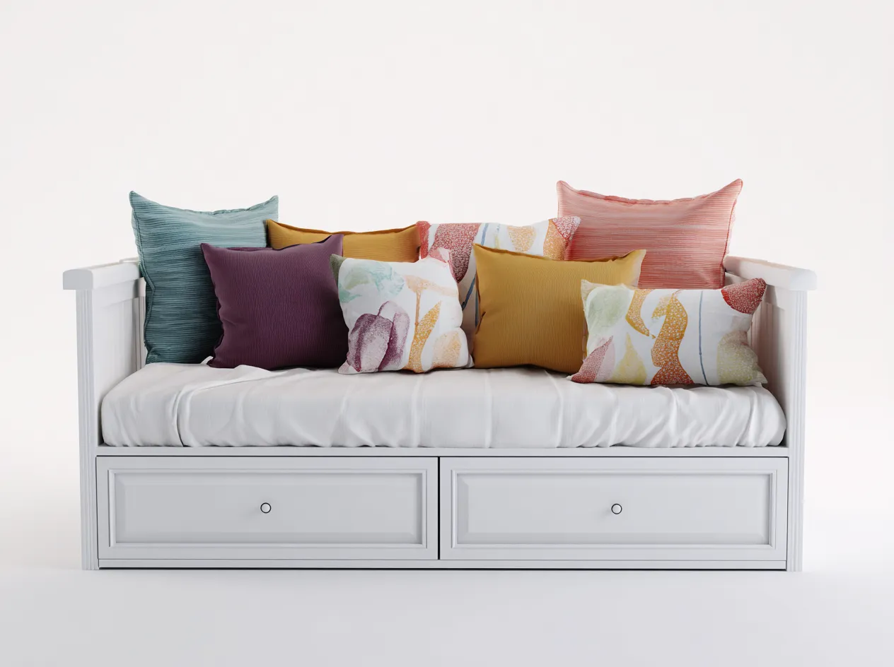 Sofás cama con cajones de almacenamiento para salón 200x90x80 cm - blanco - diseño funcional-Sofaupshop