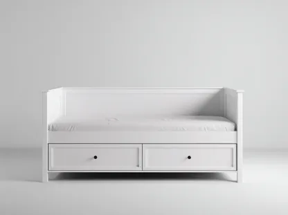 Sofás cama madera blanca con dos cajones 200x90x80 cm - blanco - diseño moderno para dormitorio o sala de estar-Sofaupshop