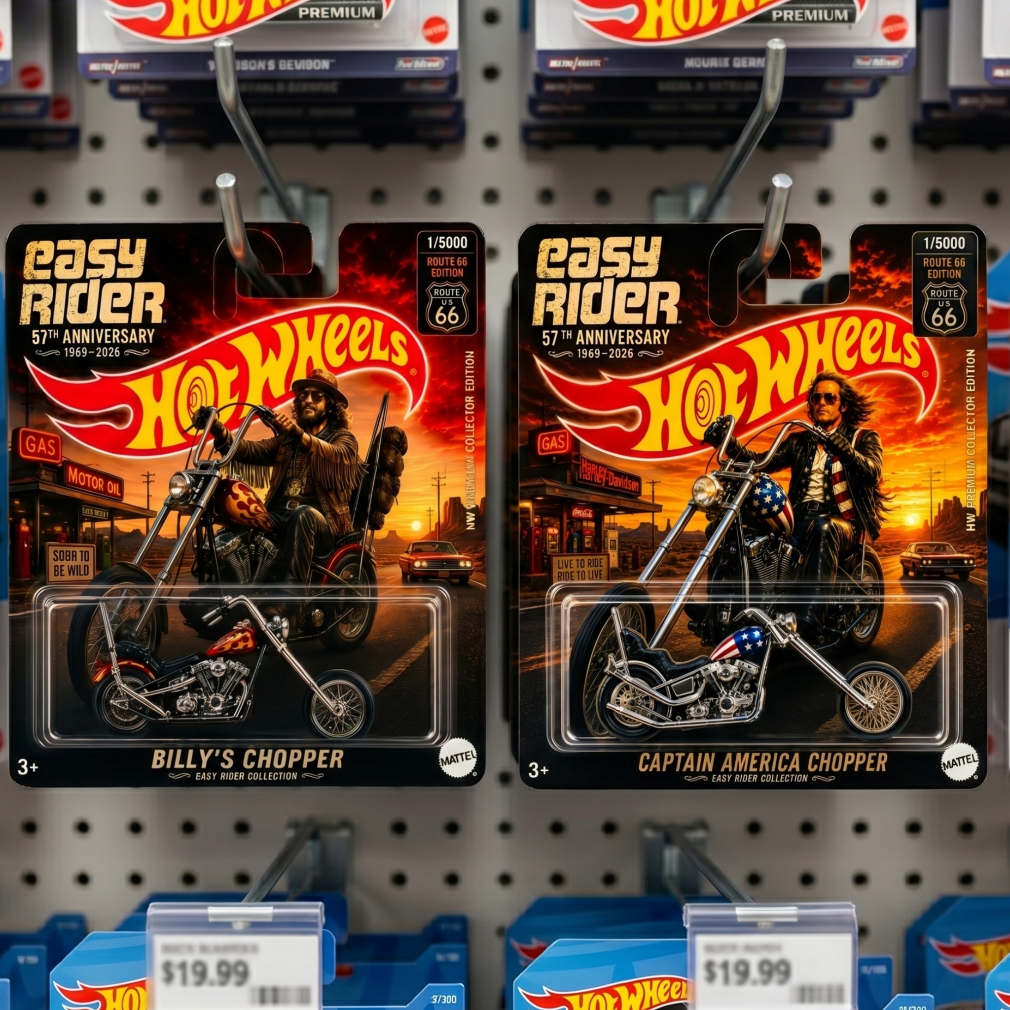 Hot Wheels Easy Rider 57th Anniversary Choppers
