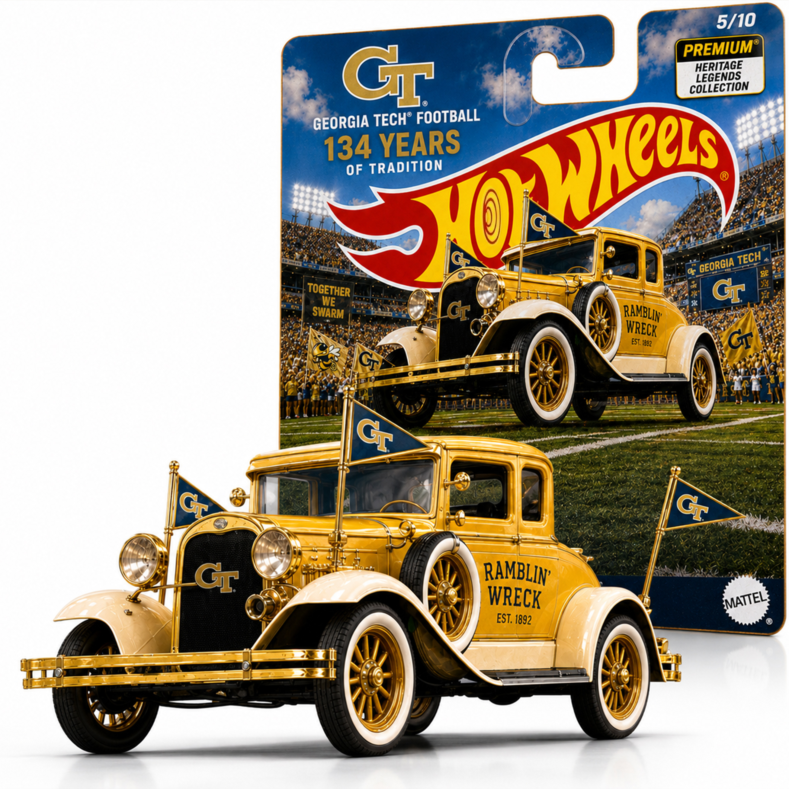 Hot Wheels Georgia Tech Yellow Jackets 134 Years of Football Tradition