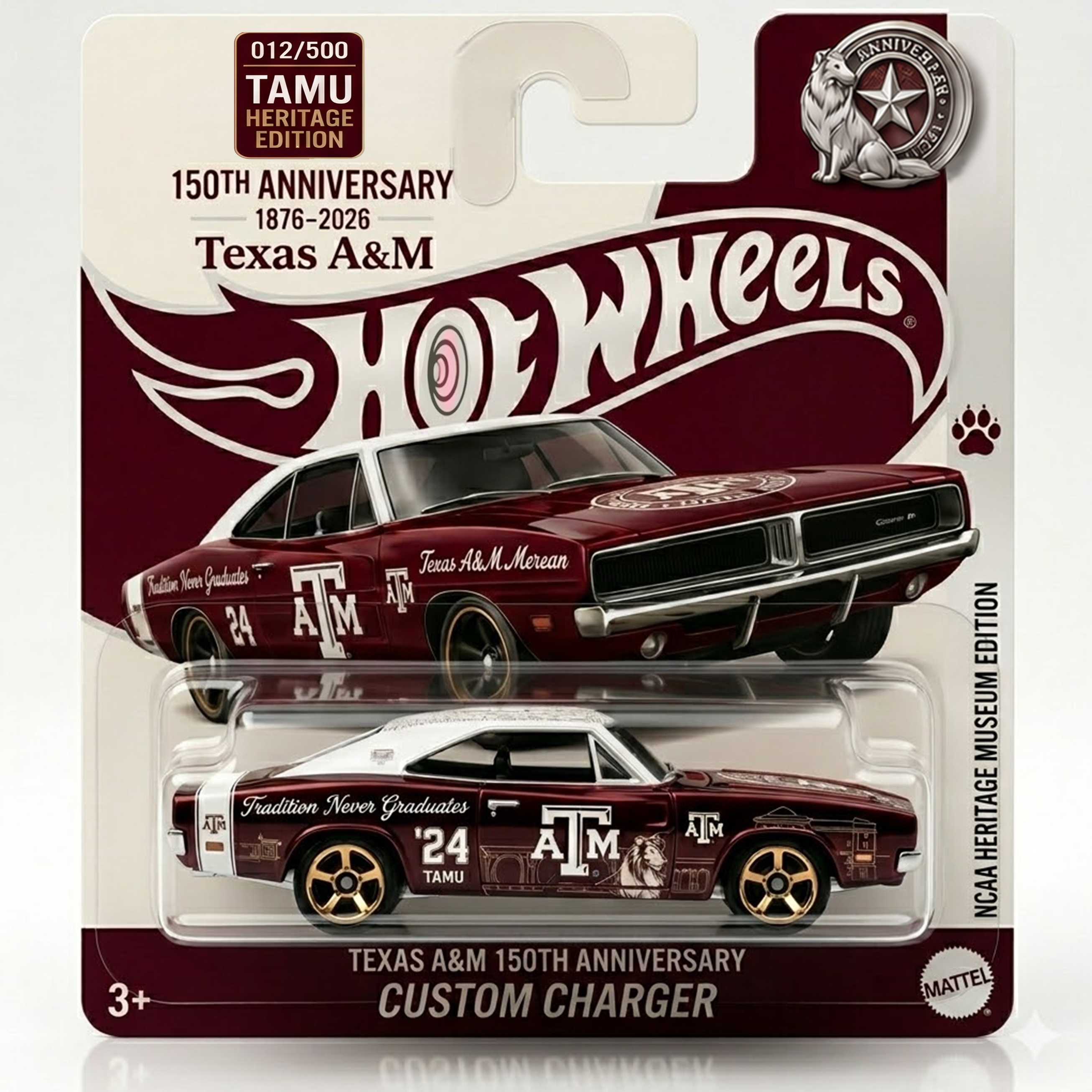 Hot Wheels Texas A&M 150th Anniversary Custom Charger
