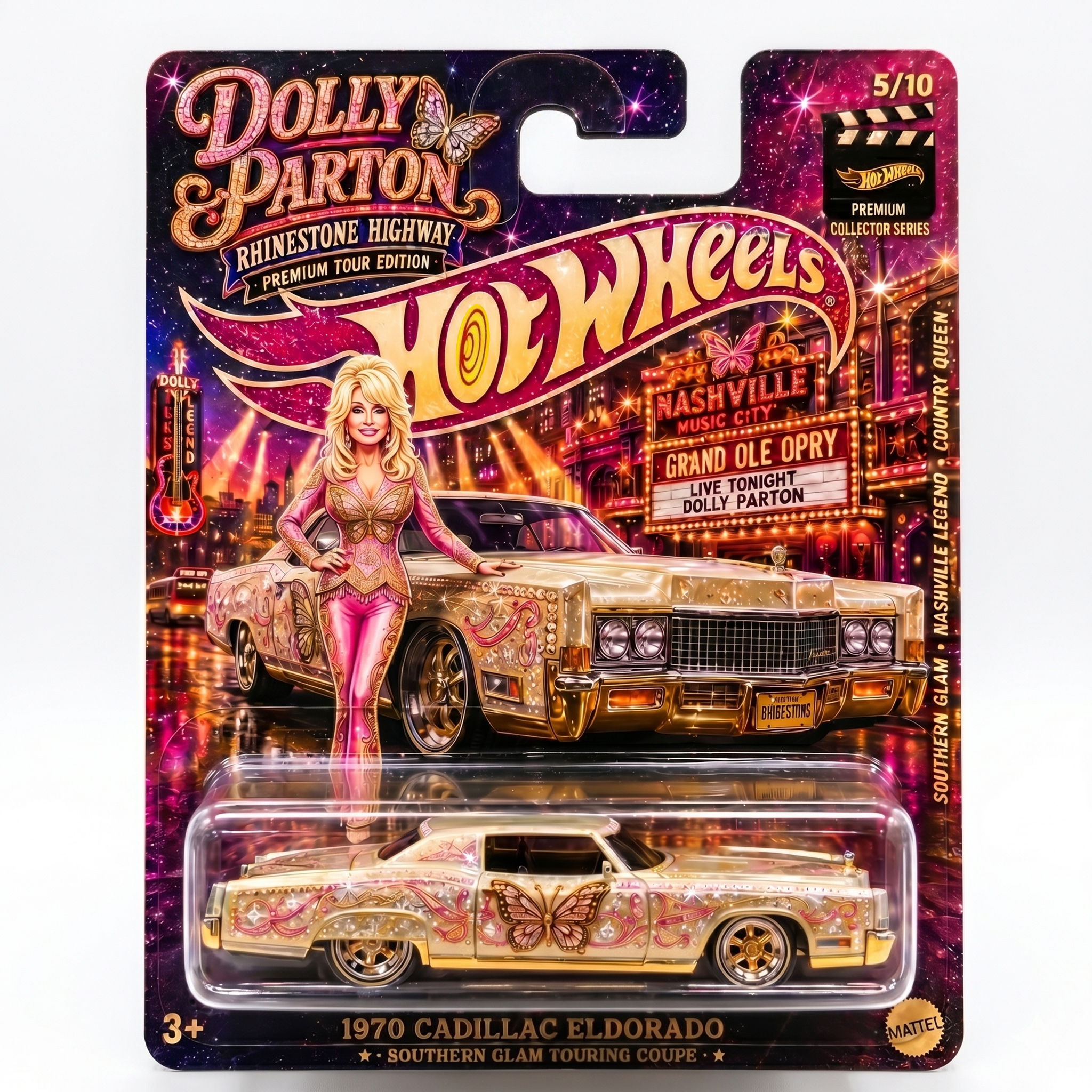 Hot Wheels Dolly Parton Rhinestone Highway Premium Tour Edition