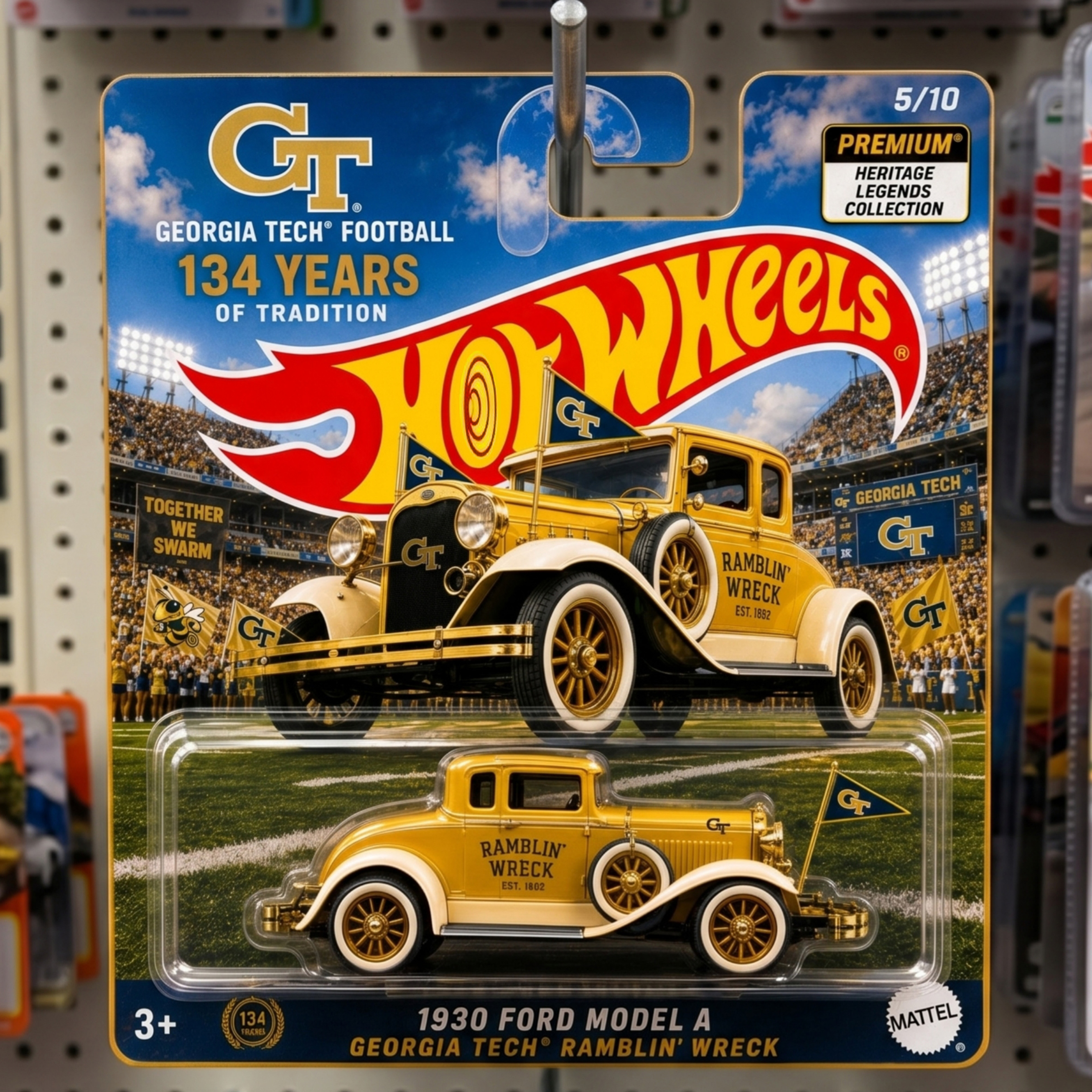 Hot Wheels Georgia Tech Yellow Jackets 134 Years of Football Tradition