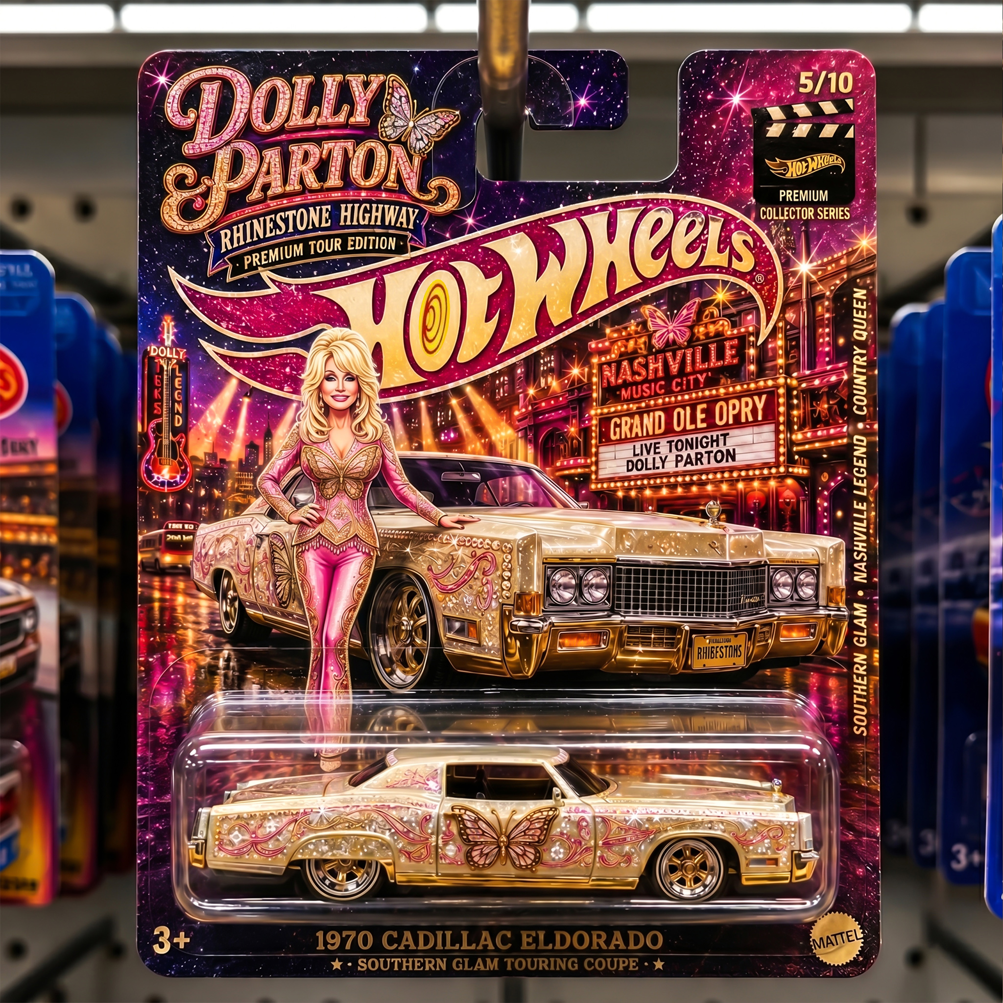Hot Wheels Dolly Parton Rhinestone Highway Premium Tour Edition