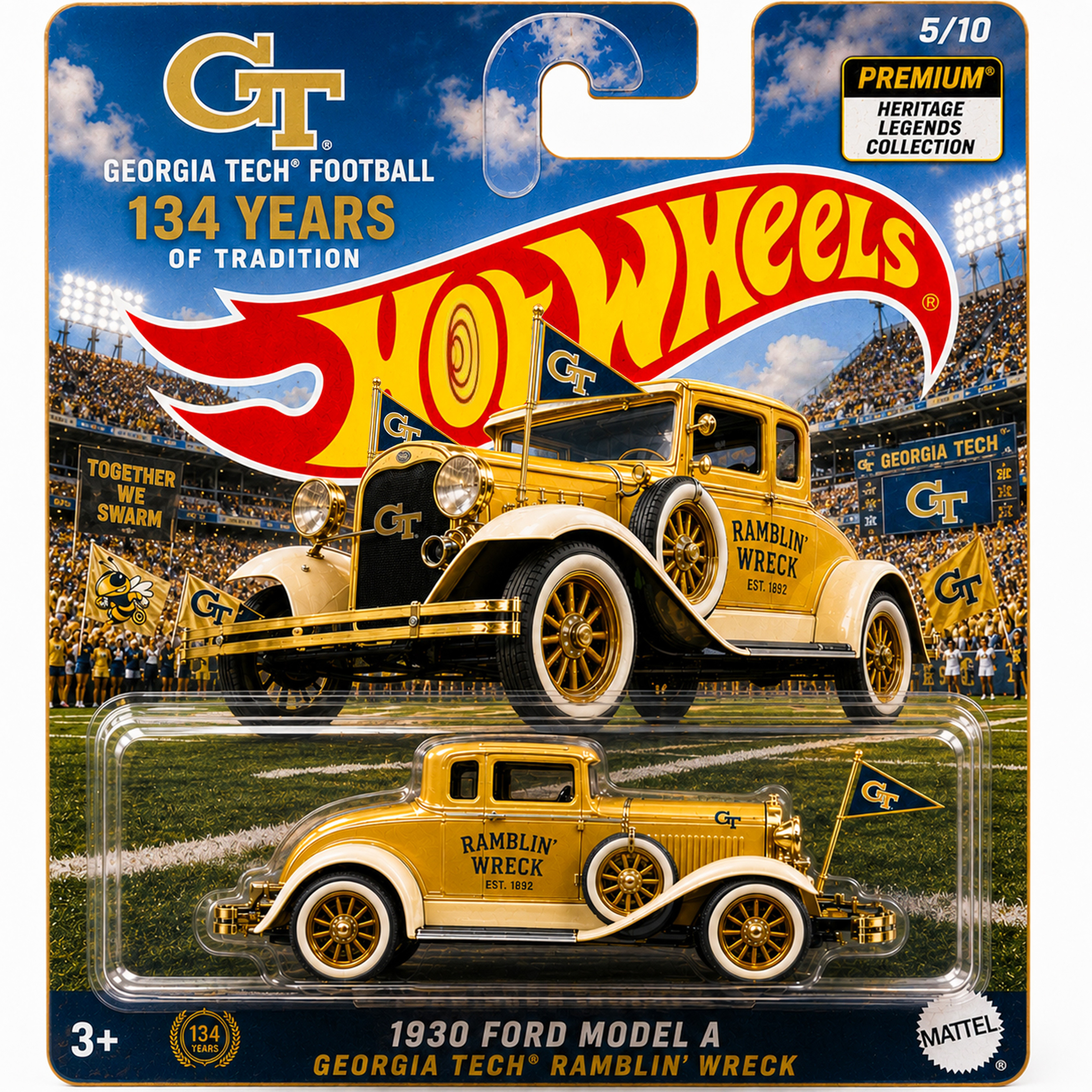 Hot Wheels Georgia Tech Yellow Jackets 134 Years of Football Tradition