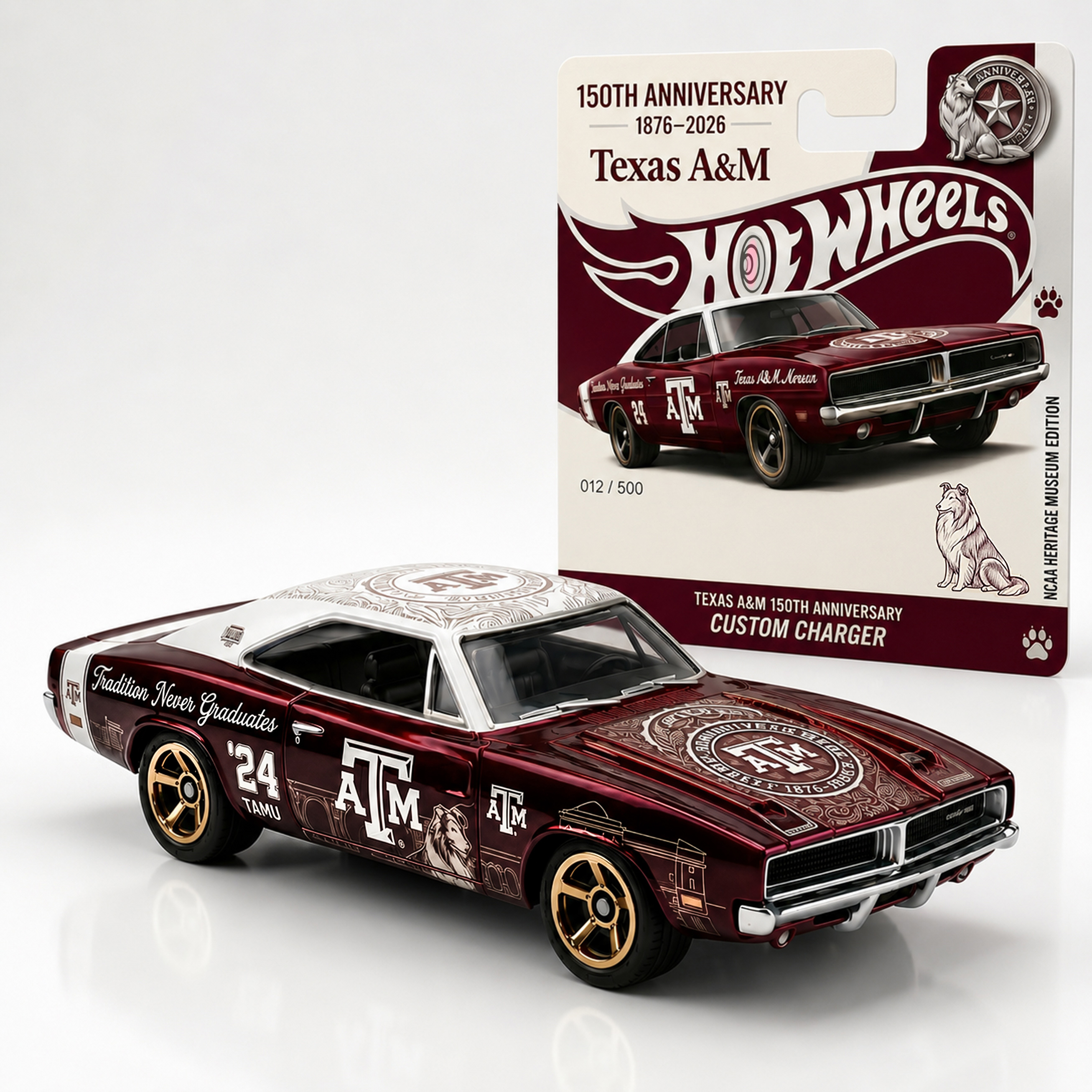 Hot Wheels Texas A&M 150th Anniversary Custom Charger