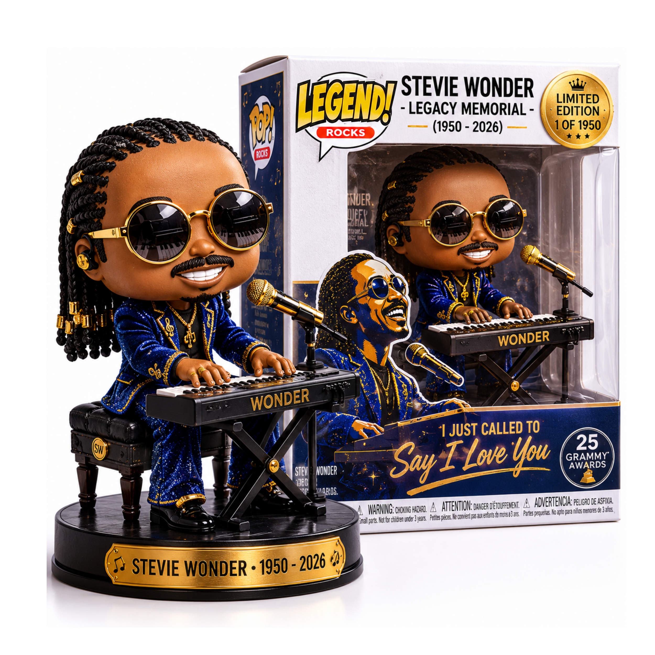 Stevie Wonder Legacy Memorial Pop Figure 