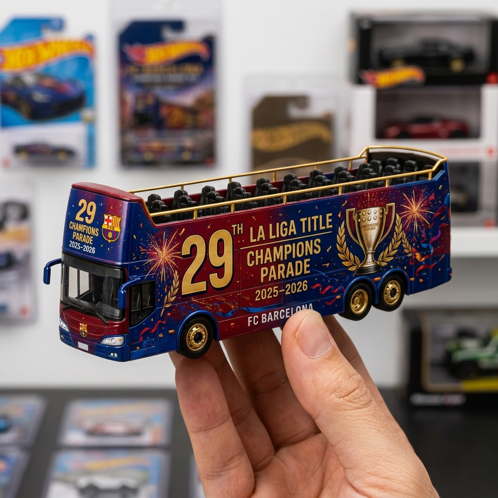 Hot Wheels FC Barcelona Champions Parade Bus