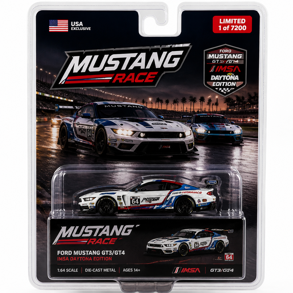Ford Mustang GT3/GT4 IMSA Daytona Edition Diecast