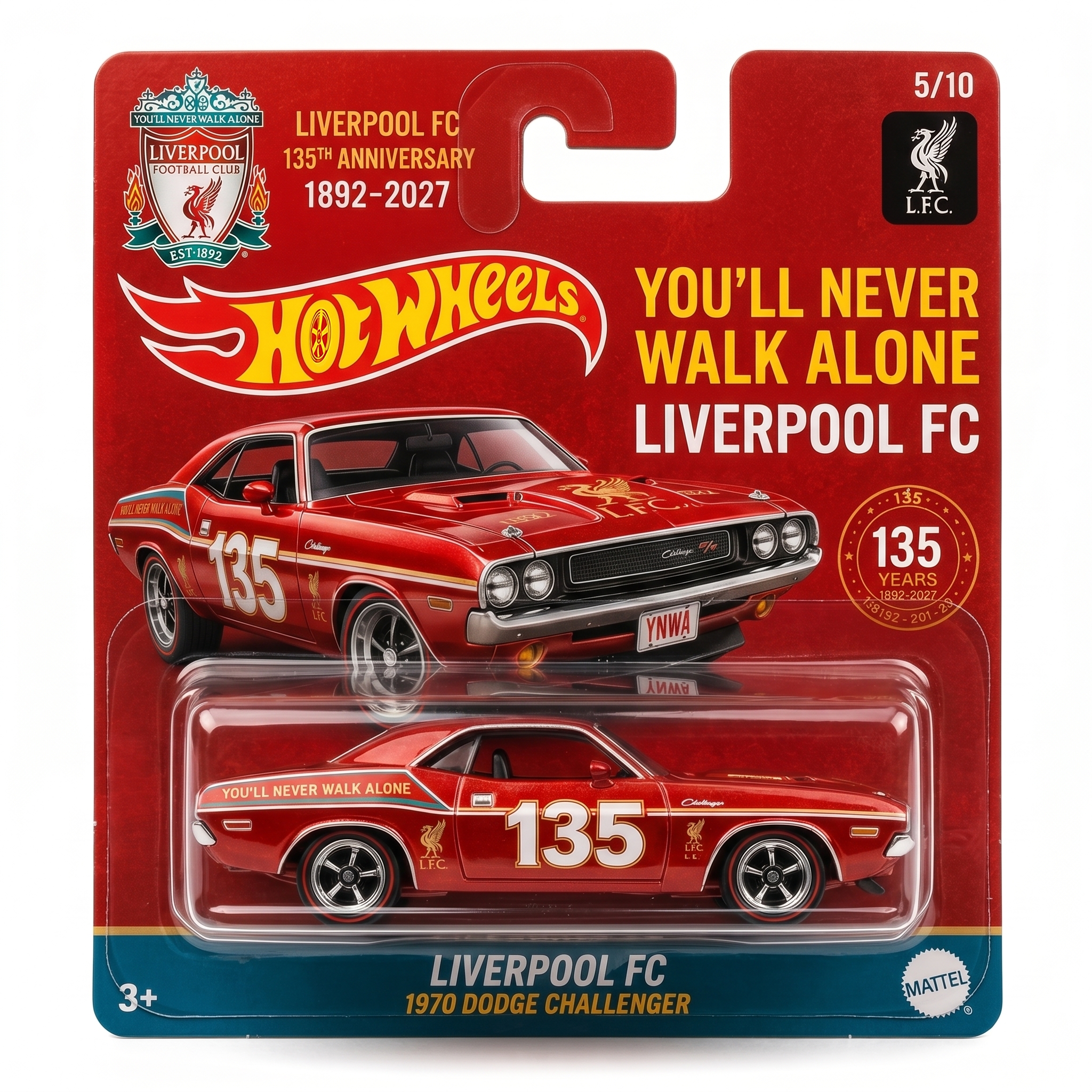 Liverpool FC 135th Anniversary 1970 Dodge Challenger Collector Car