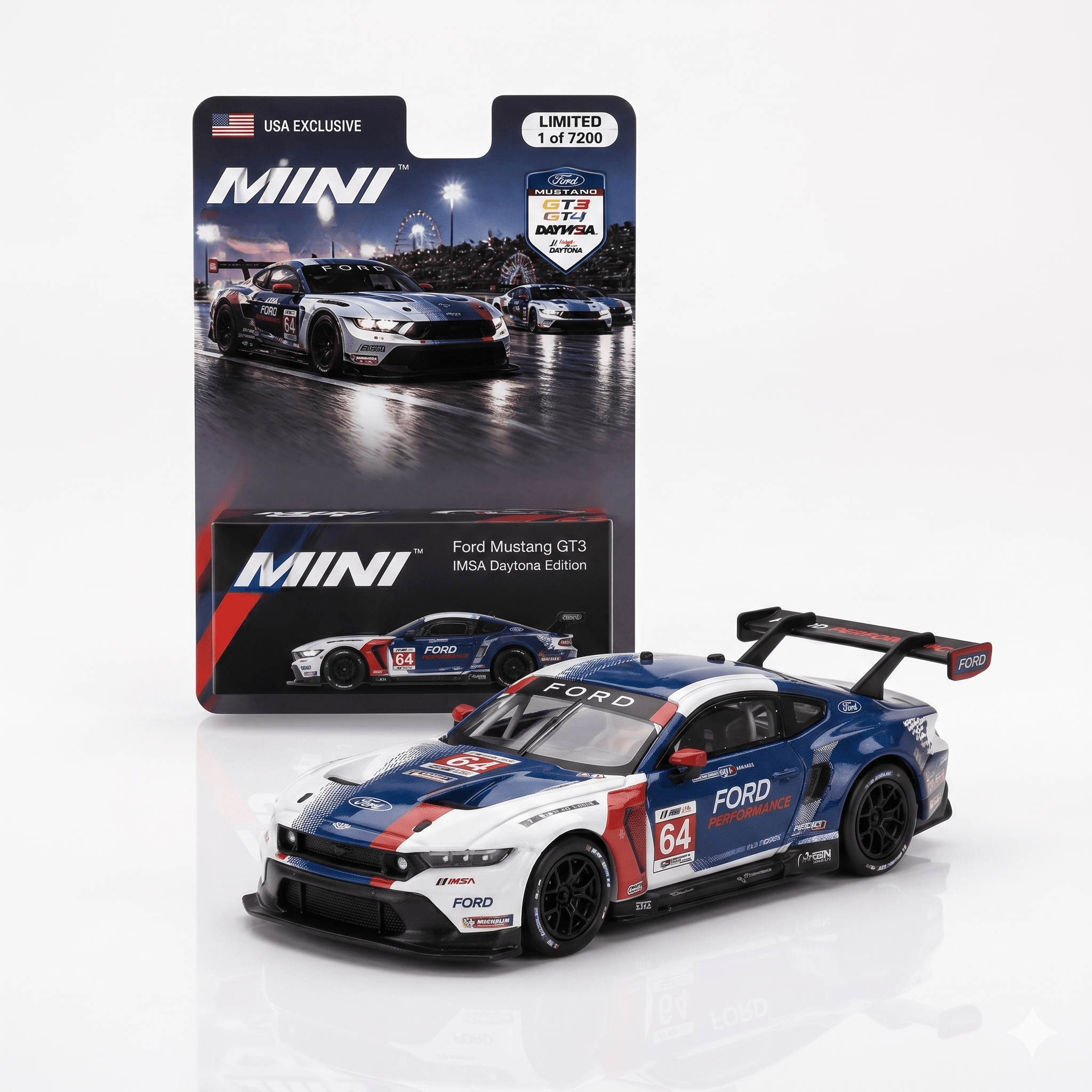 Ford Mustang GT3 IMSA Daytona Edition Mini GT Diecast