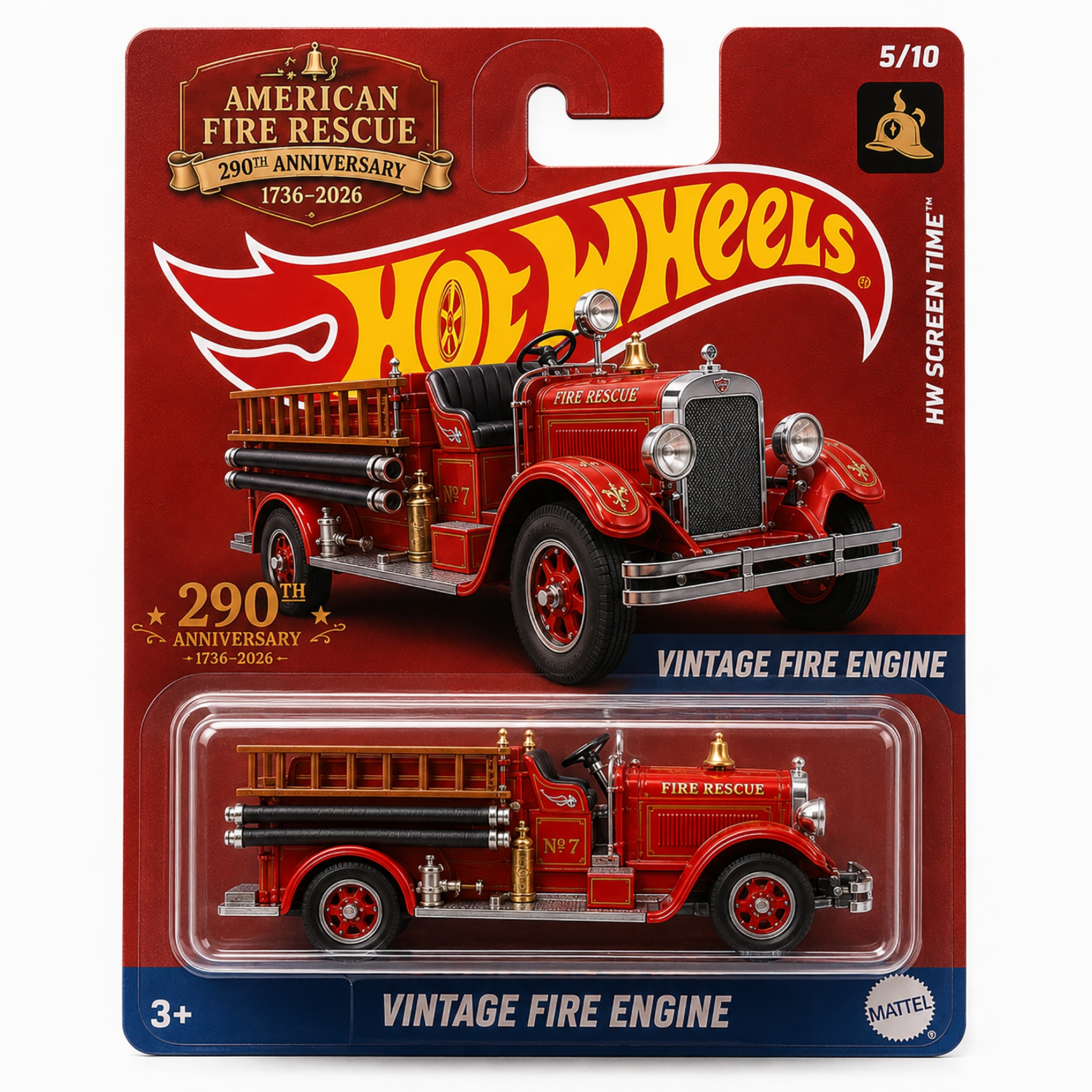 American Fire Rescue 290th Anniversary Hot Wheels 