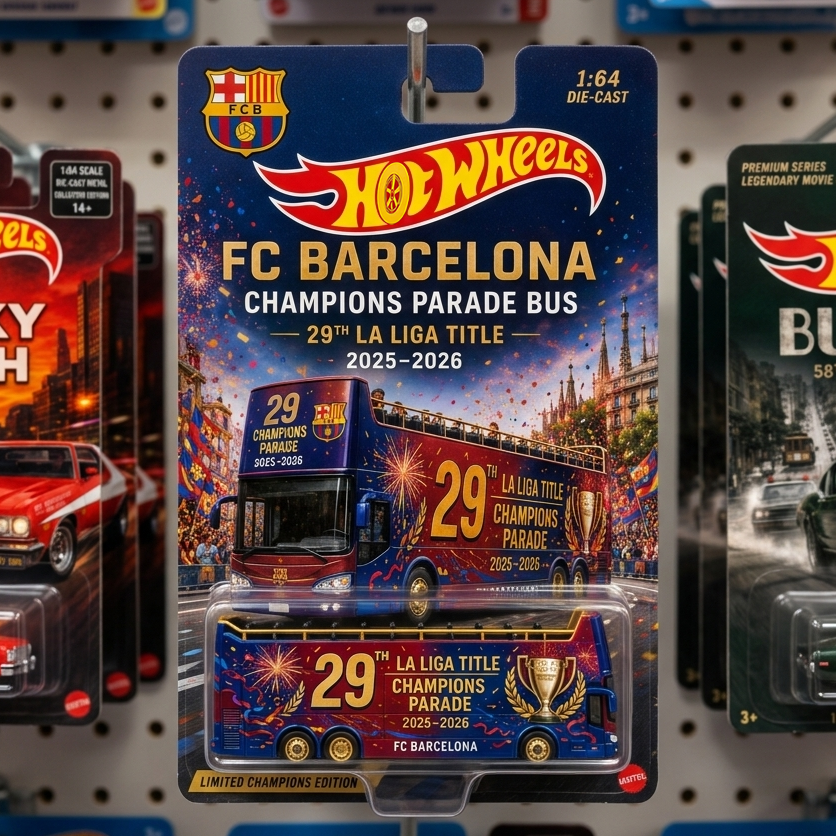 Hot Wheels FC Barcelona Champions Parade Bus