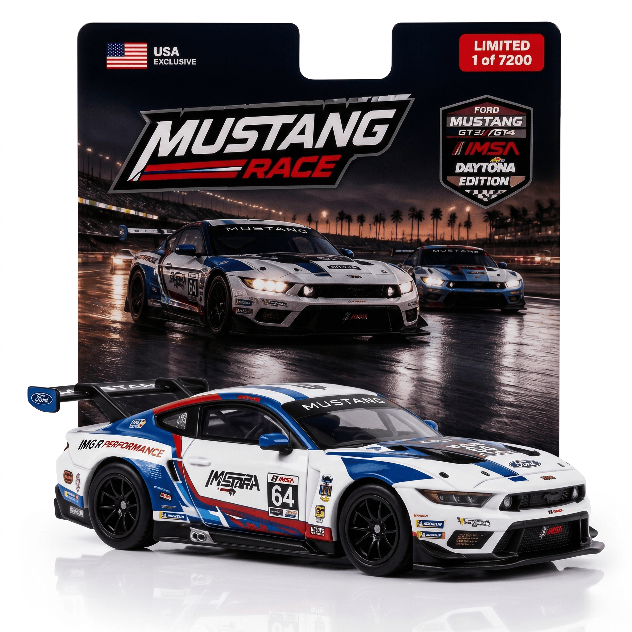 Ford Mustang GT3/GT4 IMSA Daytona Edition Diecast