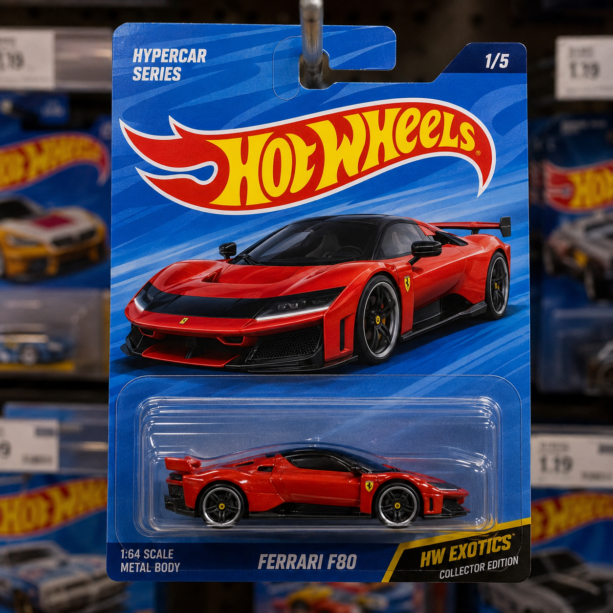 Hot Wheels Ferrari F80 HW Exotics Collector Edition – Dream Garage Hypercar Display
