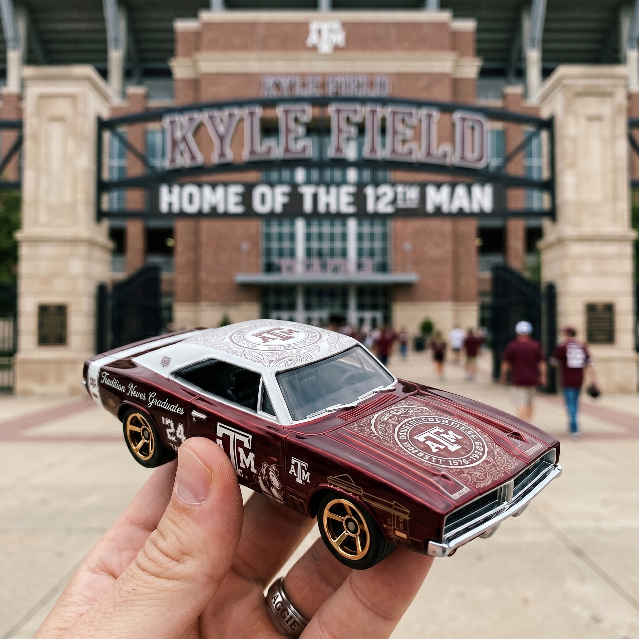 Hot Wheels Texas A&M 150th Anniversary Custom Charger