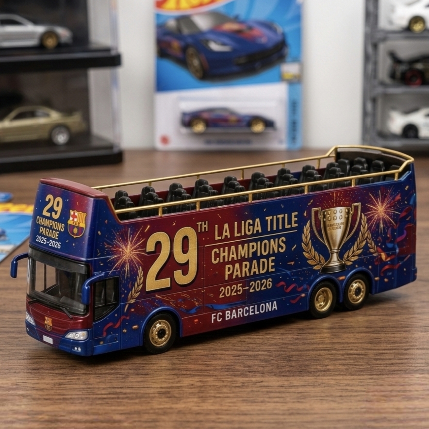 Hot Wheels FC Barcelona Champions Parade Bus