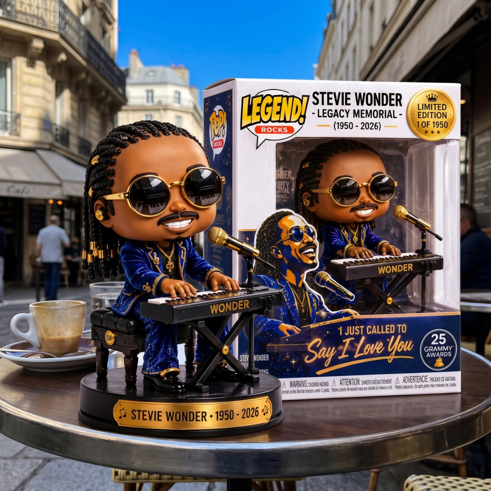 Stevie Wonder Legacy Memorial Pop Figure 