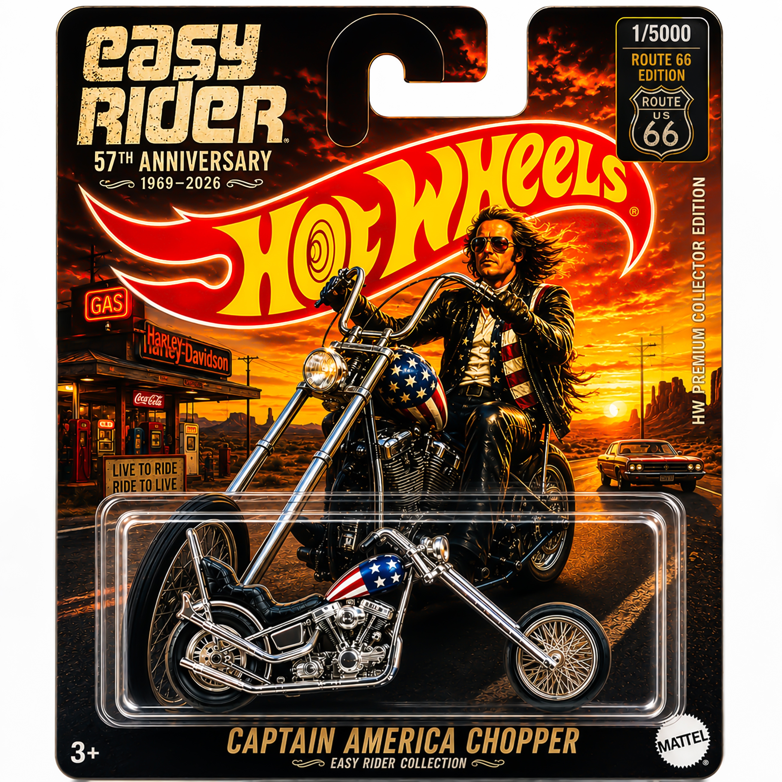 Hot Wheels Easy Rider 57th Anniversary Choppers