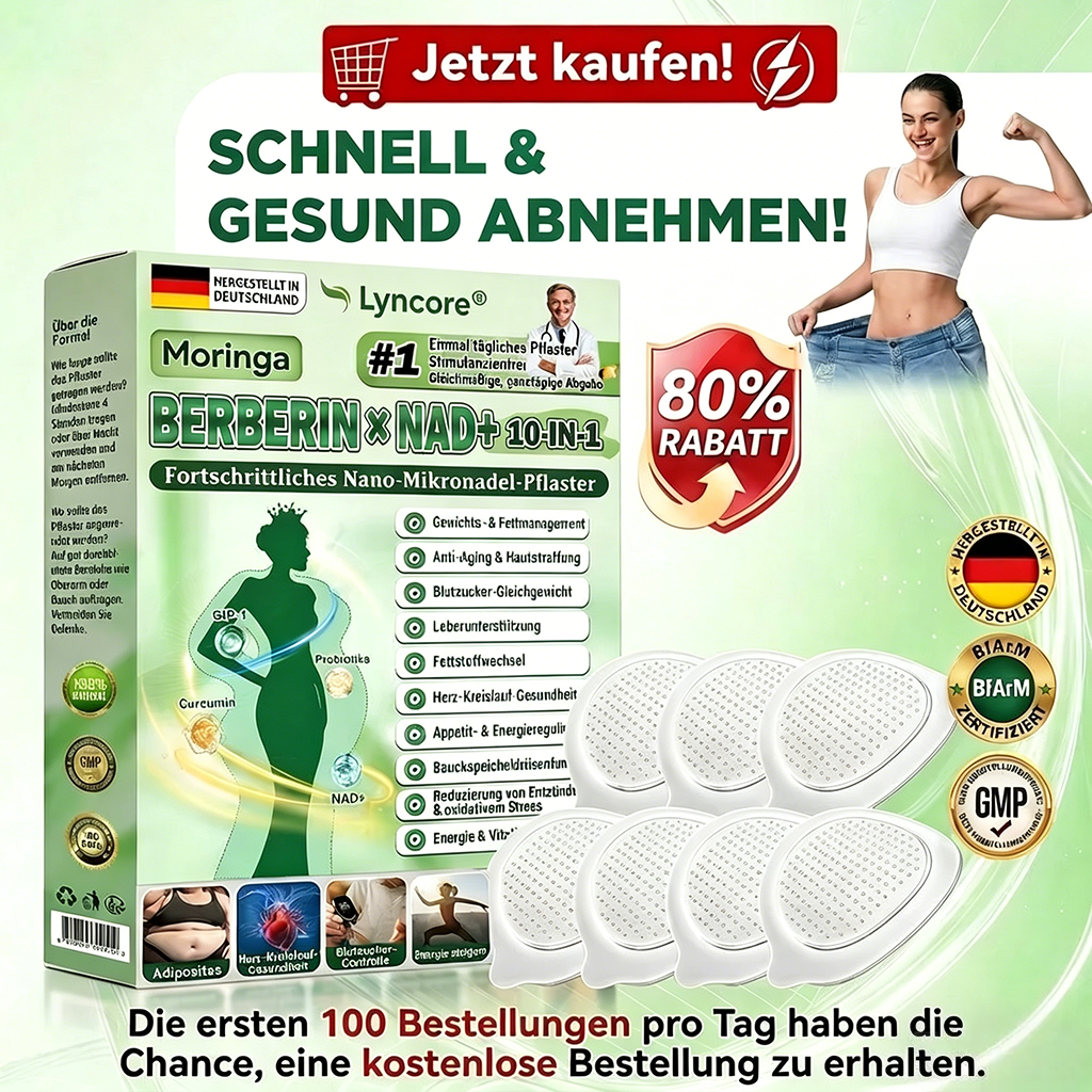 CE-zertifiziert & GMP-zertifiziert | 🧑‍⚕️🩺 Solaroza® Moringa & Berberin 10-IN-1 Fortschrittliches Nano-Mikronadelpflaster | Wissenschaftlich belegt | 10-in-1 Formel | Ergebnisse in 5 Tagen ☀️