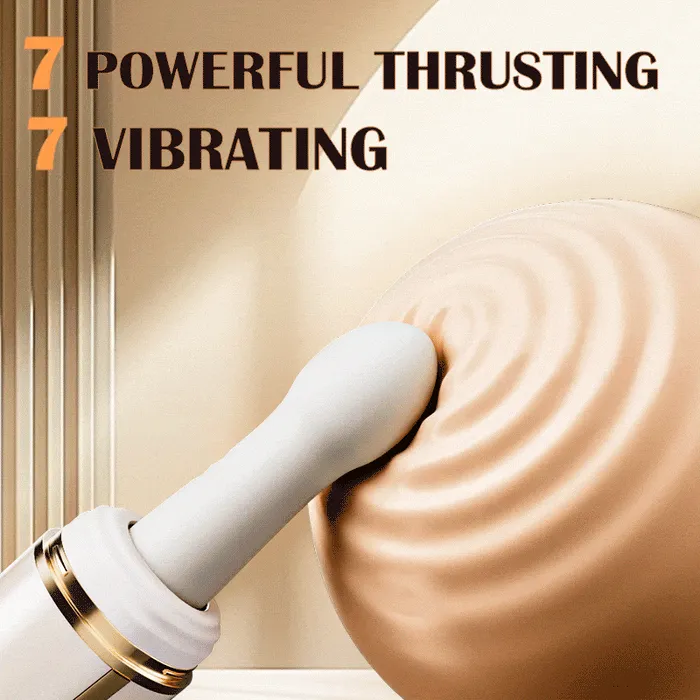 Hands-Free 7 Thrusting 7 Vibrating Dildo with Suction Handle
