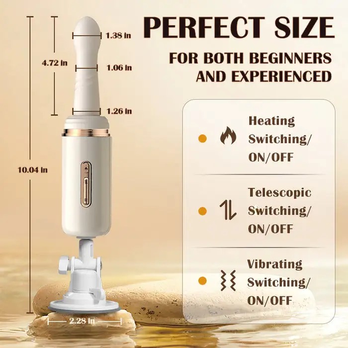 Hands-Free 7 Thrusting 7 Vibrating Dildo with Suction Handle