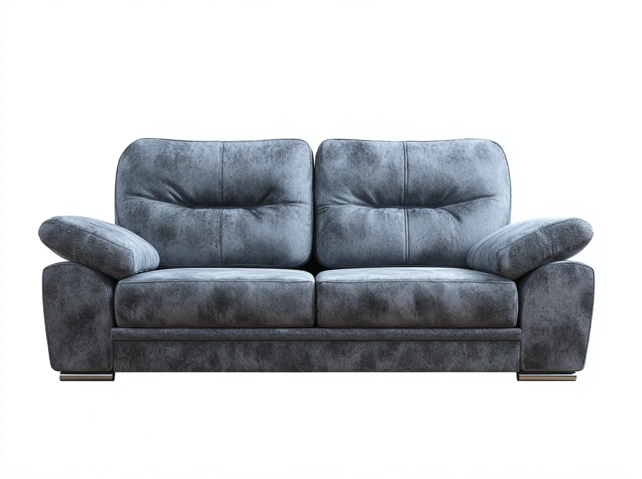 Sofás 2 plazas tapizado tela para salón 165x90x85 cm - gris azul - diseño moderno-Sofagoyard