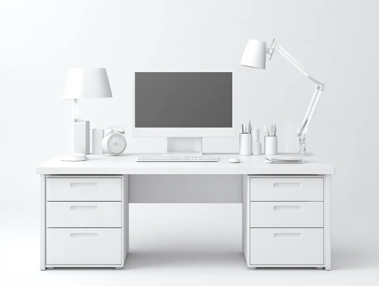 Mesas de oficina con cajones 160x70x75 cm - blanco - diseño moderno de escritorio-Sofagoyard